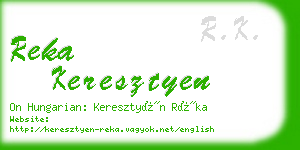 reka keresztyen business card